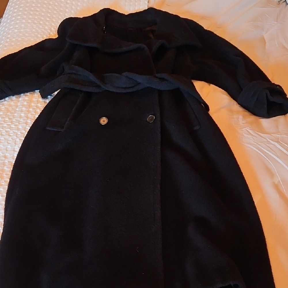 Vintage Black Women's Union Made Soft Trench Coat